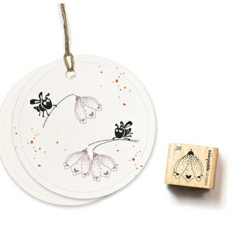 cats on appletrees ミニスタンプ☆かわいい春の花 ハート アウトライン 花柄 フラワー 植物（Blossom 28 - Spring Snowflake 1）☆木製 プレゼント クラフト 雑貨 保育園 幼稚園 先生【メール便発送可】のサムネイル