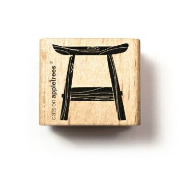 cats on appletrees スタンプ☆スツール 木製 椅子 チェア 台(Stool)☆木製 プレゼント クラフト 雑貨 保育園 幼稚園 先生【メール便発送可】