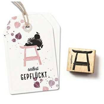 cats on appletrees スタンプ☆スツール 木製 椅子 チェア 台(Stool)☆木製 プレゼント クラフト 雑貨 保育園 幼稚園 先生【メール便発送可】