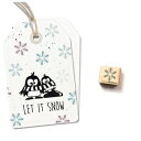 cats on appletrees ミニスタンプ☆雪の結晶 スノーフレーク1（Snowflake 1）☆木製 プレゼント クラフト 雑貨 保育園 幼稚園 先生