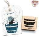 cats on appletrees スタンプ☆桶 たらい バケツ バケット(Water Trough)☆木製 プレゼント クラフト 雑貨 保育園 幼稚園 先生