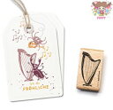 cats on appletrees スタンプ☆Harfe☆ハープ 楽器木製 プレゼント クラフト 雑貨 保育園 幼稚園 先生【メール便発送可】