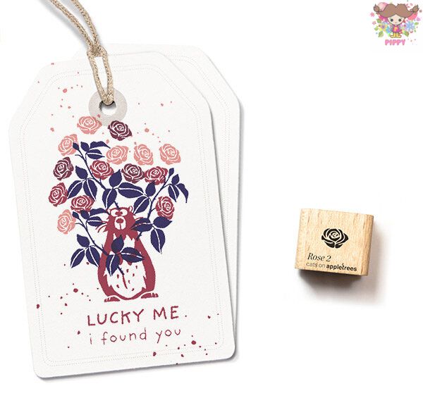 Rakuten - cats on appletrees ミニスタンプ☆Rose 2☆薔薇 バラ ばら 花柄木製 プレゼント クラフト 雑貨 保育園 幼稚園 先生【メール便発送可】