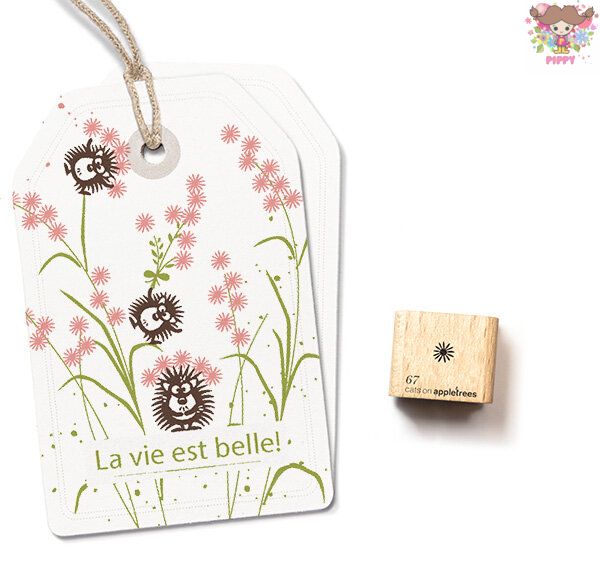 cats on appletrees ミニスタンプ☆Blossom 67☆アスター エゾギク 小花 花柄木製 プレゼント クラフト 雑貨 保育園 幼稚園 先生