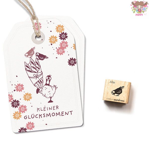 cats on appletrees ミニスタンプ☆Bird Alia☆野鳥 スズメ 小鳥 鳥 とり お辞儀 動物木製 プレゼント クラフト 雑貨 保育園 幼稚園 先生