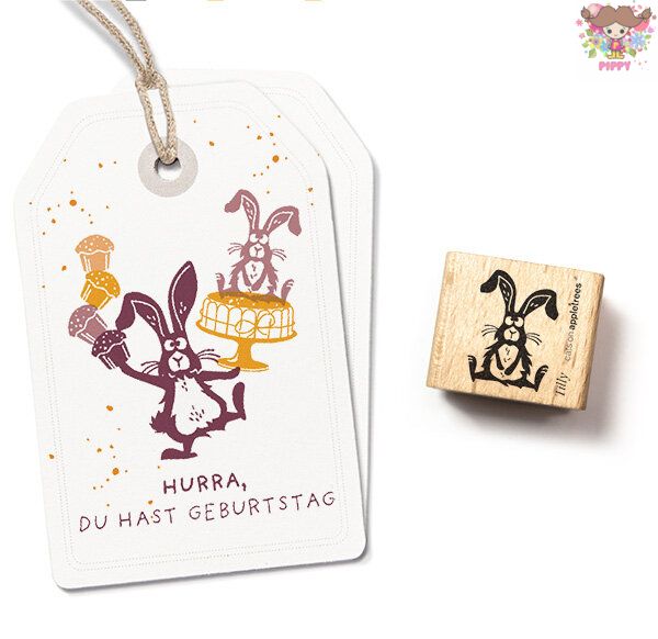Rakuten - cats on appletrees スタンプ☆Bunny Tilly☆うさぎ ウサギ 座る 動物木製 プレゼント クラフト 雑貨 保育園 幼稚園 先生【メール便発送可】