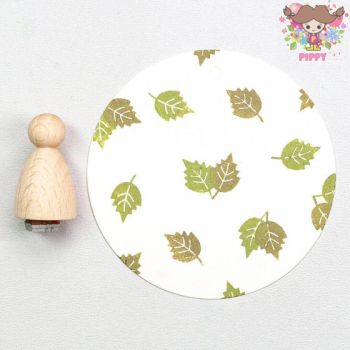 Perlenfischer可愛いコーン型スタンプ（M）☆Birkenblatt klein☆白樺の葉 葉 植物木製 コーン型 プレゼント クラフト 雑貨 保育園 幼稚園 先生【メール便発送可】