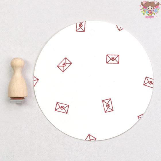 Rakuten - Perlenfischer 可愛いコーン型スタンプ（S）☆Loveletter mini☆ラブレター 手紙 ミニ木製 プレゼント クラフト 雑貨 保育園 幼稚園 先生【メール便発送可】