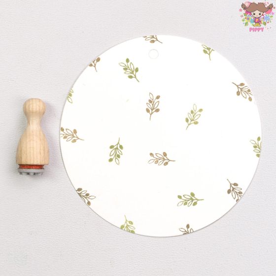 Rakuten - Perlenfischer 可愛いコーン型スタンプ（S）☆Olive branch mini☆オリーブ 枝 ミニ木製 プレゼント クラフト 雑貨 保育園 幼稚園 先生【メール便発送可】