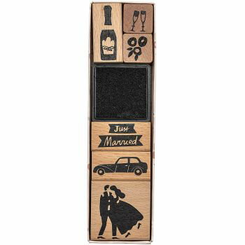 RICO DESIGN スタンプ6個入りセット☆スタンプセット ジャストマリッジ（STAMP SET JUST MARRIED）☆【宅..