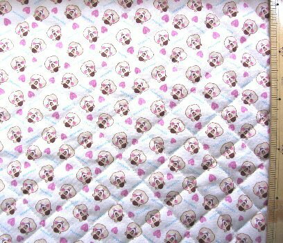 Q- キルティング 生地 布 クマタン 柄番号2 （ 生成 ) （ キルト キルティング生地 布 女の子 男の子 入園 入学 ）