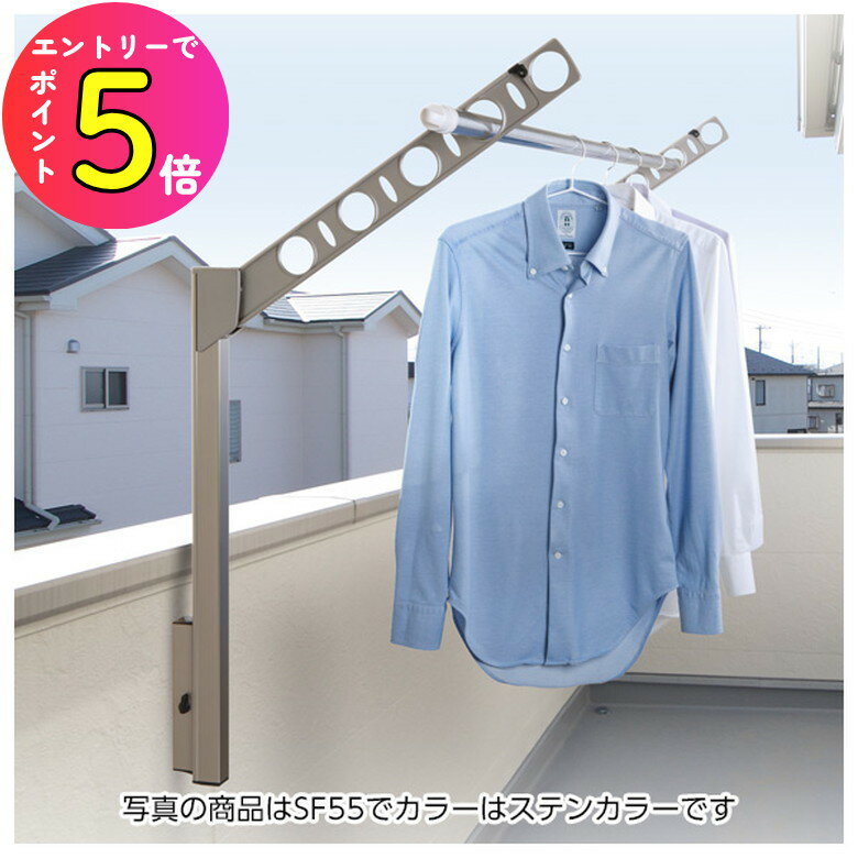 [ポイント最大15倍] DRY・WAVE(ドライ・ウェーブ) 腰壁可動物干金物 ブラック (2本で1組) SFL55 ベラン..