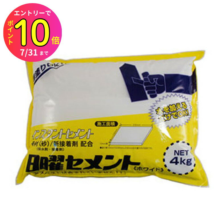 [7月エントリーでP10倍] 家庭化学工業 セメント 4kg ホワイト