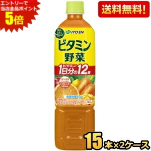 エントリーで全品ポイント5倍★【送料無料】伊藤園 ビタミン野菜 740gペットボトル 30本(15本×2ケース) 野菜ジュース 栄養機能食品 ※北海道800円・東北400円の別途送料加算