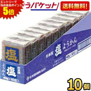 エントリーで全品ポイント5倍★ゆうパケット送料無料 杉本屋製菓 40gようかん 塩 10個入 羊羹 和菓子