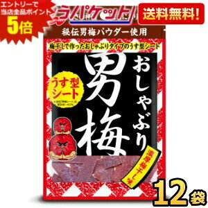 エントリーで全品ポイント5倍★ゆうパケット送料無料 ノーベル おしゃぶり男梅 薄型シート 10g×12袋(6袋×2ボール) うめ