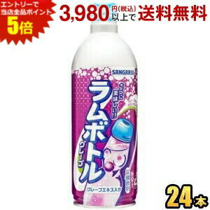 エントリーで全品ポイント5倍★サンガリア グレープラムボトル 500gボトル缶 24本入