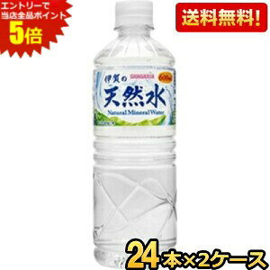 エントリーで当店全品ポイント5倍★【送料無料】サンガリア 伊賀の天然水 600mlペットボトル 48本(24本×2ケース) 軟水 ミネラルウォーター ※北海道800円・東北400円の別途送料加算 [39ショップ] pocket-cvs-10166355 ポケットコンビニ パッケージ画像