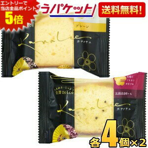 エントリーで全品ポイント5倍★ゆうパケット送料無料 金澤兼六製菓 カナルチェ プレーン4個＆五郎島金時4個(計8個) 金澤ドルチェ 金沢ドルチェ パウンドケーキ 洋菓子 スイーツ