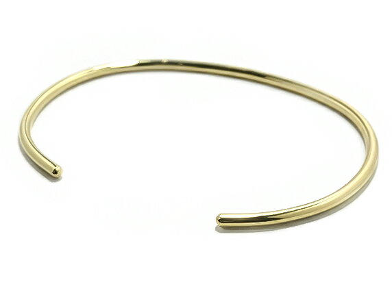 ＜2.2mm幅＞【 丸型 18金バングル 】ゴールドブレスレット/K18/ハンドメイド/サイズオーダー