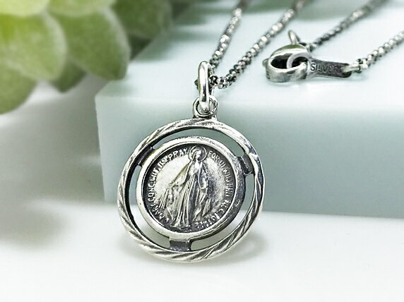 ＜20×14mm＞【 マリアペンダント 】シルバー925/チェーンセット