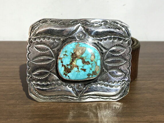 Mark Chee ( Navajo )　Sterling silver Belt set Turquoise Buckle