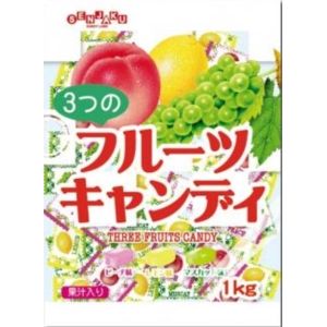 扇雀飴本舗 3つのフルーツキャンデー 1kg入