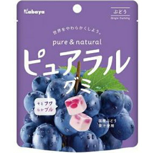 そとフワ、なかプルのやわらか食感が特徴のグミ。開封時から後味まで続く、本物のぶどうのような風味が特徴です。 ご注意（必ずお読みください） この商品は発送用梱包をせずに、個装箱のまま発送されますので、パッケージの外側に発送ラベルが貼り付けられます。 本商品はご注文後、3から7営業日後の発送予定となっております。配達指定をご希望のお客様は余裕をもってご注文下さいませ。そとフワ、なかプルのやわらか食感が特徴のグミ。開封時から後味まで続く、本物のぶどうのような風味が特徴です。