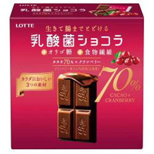 ロッテ 乳酸菌ショコラ カカオ70% クランベリー 48g×6入