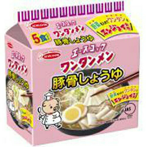 楽天菓子の新商品はポイポイマーケットエースコック ワンタンメン 豚骨しょうゆ（袋） 5食 6入