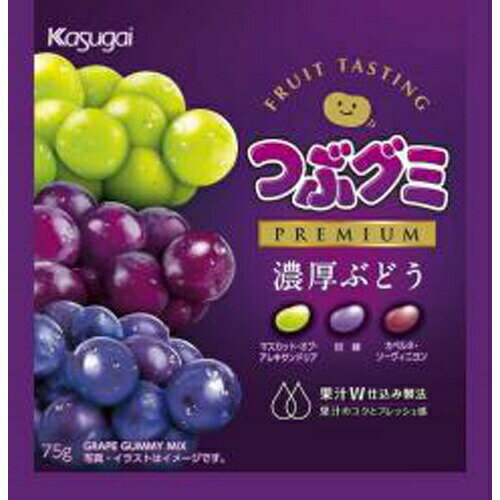 春日井 つぶグミPREMIUM 濃厚ぶどう 75g×10入