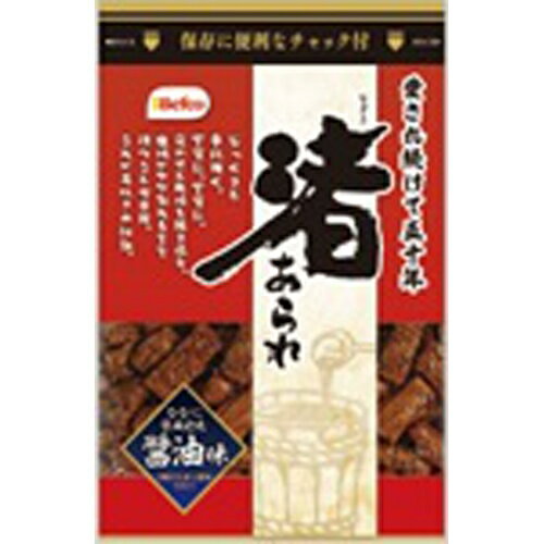 2種類のたまり醤油を使用した堅い食感のあられ。 ご注意（必ずお読みください） この商品は発送用梱包をせずに、個装箱のまま発送されますので、パッケージの外側に発送ラベルが貼り付けられます。 本商品はご注文後、3から7営業日後の発送予定となっております。配達指定をご希望のお客様は余裕をもってご注文下さいませ。2種類のたまり醤油を使用した堅い食感のあられ。