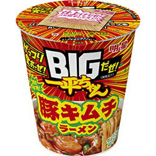 楽天菓子の新商品はポイポイマーケット明星食品 BIGだぜ！一平ちゃん 豚キムチラーメン 12個
