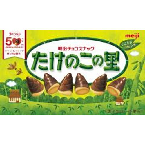 たけのこを模したかわいいチョコスナックカカオが香るチョコレートとやさしい甘さのチョコレートの2層構造とクッキーの組み合わせ 【原材料】 砂糖（外国製造、国内製造）、小麦粉、全粉乳、植物油脂、カカオマス、ショートニング、液卵、卵白、マーガリン、アーモンドペースト、乳糖、脱脂粉乳、ココアバター、食塩、クリーミングパウダー、麦芽エキス／乳化剤、膨脹剤、香料、（一部に小麦・卵・乳成分・アーモンド・大豆を含む） 【賞味期間】 メーカー製造日より12ケ月 実際にお届けする商品の賞味期間は短くなりますのでご了承下さい。 【保存方法】 28℃以下の涼しい場所で保存してください。 ご注意（必ずお読みください） この商品は発送用梱包をせずに、個装箱のまま発送されますので、パッケージの外側に発送ラベルが貼り付けられます。 本商品はご注文後、3から7営業日後の発送予定となっております。配達指定をご希望のお客様は余裕をもってご注文下さいませ。たけのこを模したかわいいチョコスナックカカオが香るチョコレートとやさしい甘さのチョコレートの2層構造とクッキーの組み合わせ