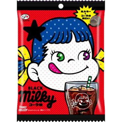 不二家 BLACKミルキー（袋） コーラ味 64g×6袋（8月中旬頃入荷予定）のサムネイル
