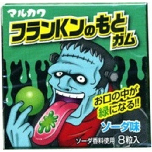 噛むとベロがみどり色になっちゃうオモシロガム ご注意（必ずお読みください） この商品は発送用梱包をせずに、個装箱のまま発送されますので、パッケージの外側に発送ラベルが貼り付けられます。 本商品はご注文後、3から7営業日後の発送予定となっております。配達指定をご希望のお客様は余裕をもってご注文下さいませ。噛むとベロがみどり色になっちゃうオモシロガム