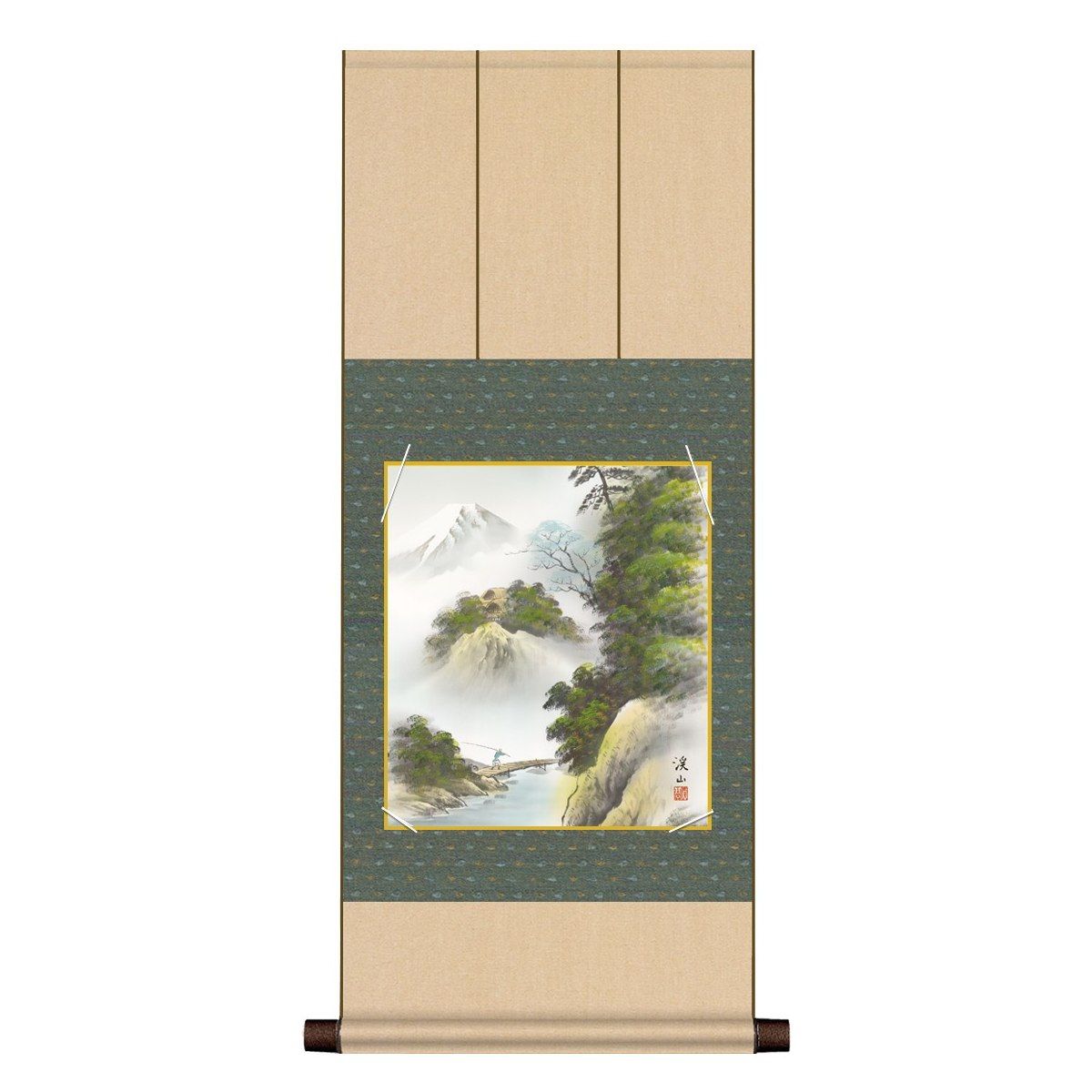 乐天商城 - 色紙 日本画 インテリア 送料無料 色紙掛・色紙セット 富士清風 (ふじせいふう) 高精彩複製画 現代作家 山水画