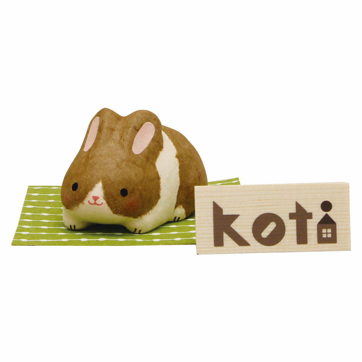koti 手乗りうさぎ 卯 ブラウン 敷物