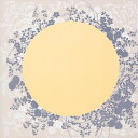 風呂敷 ふろしき エコバッグ メール便 送料無料 70cm 光悦ちりめん友禅 【帯付】 月に草花 ベージュ 日本製