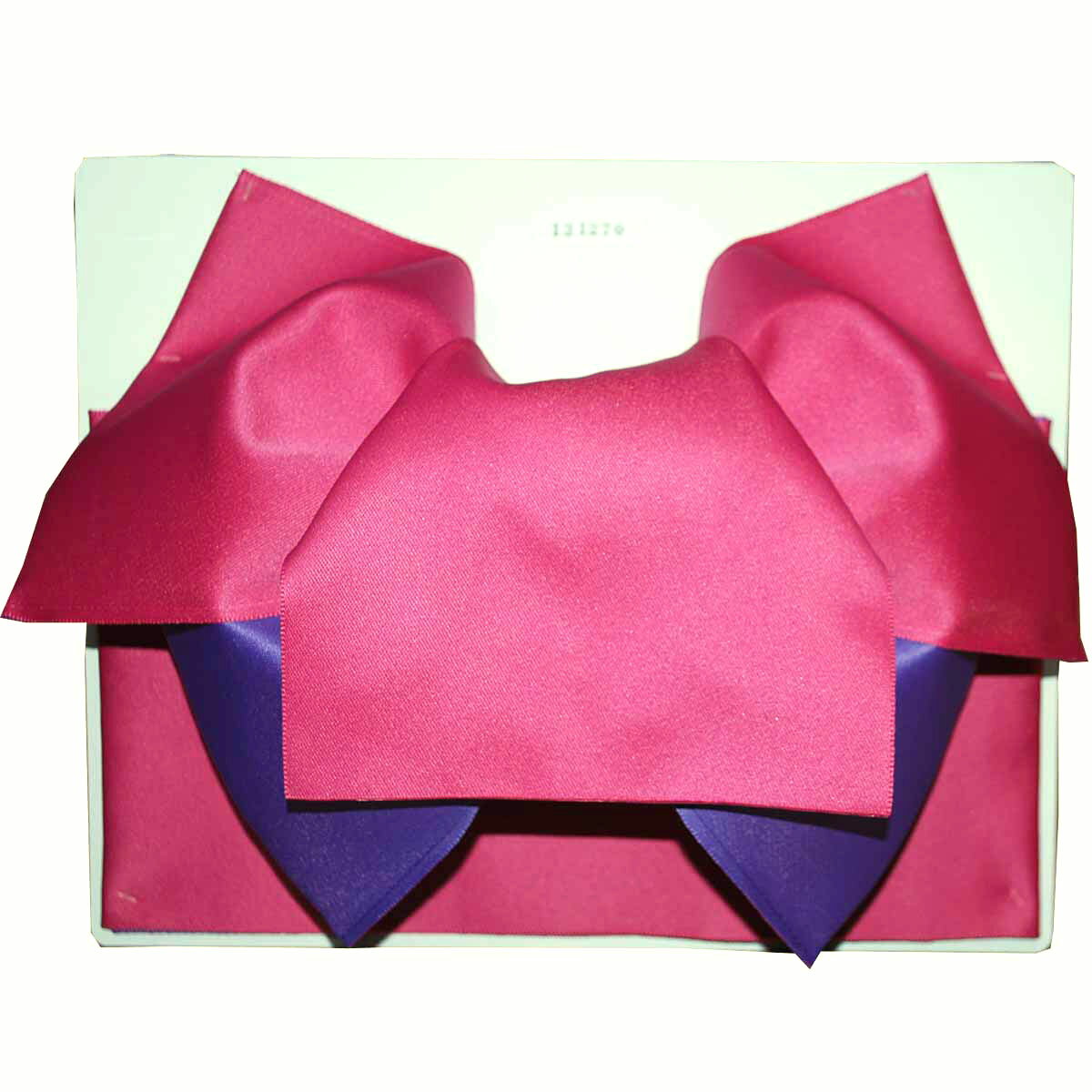 【日本製】シンプル2色 だらり 浴衣 作り帯 結び帯 ピンク×ラベンダー