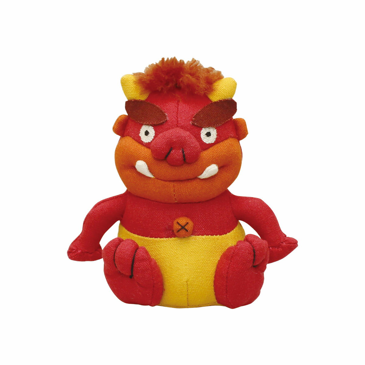 ふっくら彩り鬼 赤 小 なごみ 和雑貨 かわいい 置物 綿麻細工