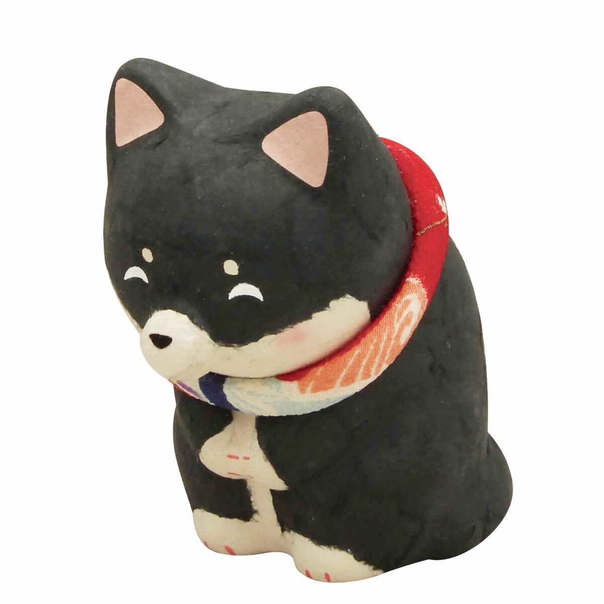 乐天商城 - ちぎり和紙 柴犬 こんにちわん 黒 なごみ 和雑貨 可愛い 置物 手作り 京都