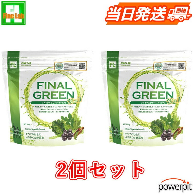 ファインラボ ファイン・ラボ ファイナルグリーン MAX2 300g×2個セット お得 送料無料 野菜 乳酸菌 手..