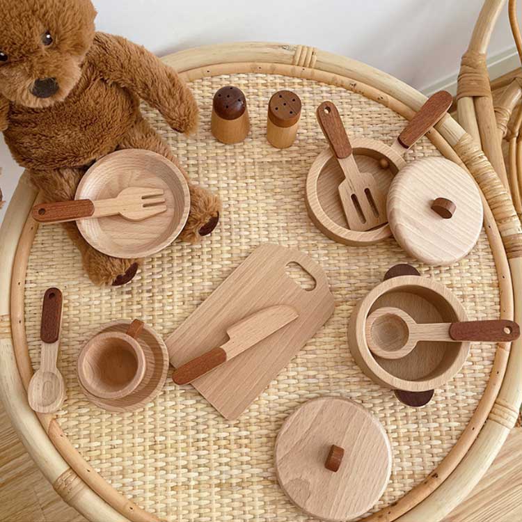 ままごと 食材 木製 ままごとセット 2タイプ おままごと キッチン かわいい 包丁 フライパン まな板 野菜 果物 フルーツ キッズ 木製ままごと 木のおもちゃ