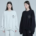 楽天Pretty楽天市場店littlesunnybite リトルサニーバイト ロゴスウェット ロゴ ブラック グレー カットソー スウェット 長袖 トレーナー メンズ レディース ゆったり ユニセックス オーバーサイズ 大人かわいい 可愛い おしゃれ Sサイズ 二の腕カバー 体型カバー