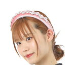 シスタージェーン AC106PNK sister Jane ピンク カチューシャ パール ビジュー レース リボン ラインストーン ベルベット ベロア 太め 太...