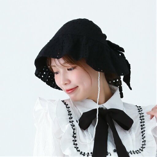 シスタージェーン AC080BLK sister Jane レース ハット フリーサイズ ブラック パール リボン バケットハット バケハ シンプル 華やか 日除け 日焼け帽子 涼しい 大人かわいい 上品 おしゃれ ロリータ インポート 20代 30代 40代 正規販売 シスタージェーン AC080BLK sister Jane レース ハット フリーサイズ ブラック パール リボン バケットハット バケハ シンプル 華やか 日除け 日焼け帽子 涼しい 大人かわいい 上品 おしゃれ ロリータ インポート 20代 30代 40代 正規販売