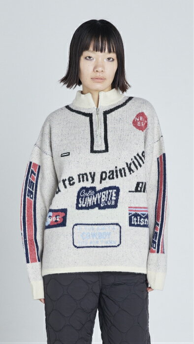 LITTLE SUNNY BITE リトルサニーバイト little sunny bite ニット セーター ジップアップ プルオーバー..