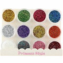 グリッター ラメ キラキラ 粉 ネイルアート レジン 12色セット 【 UVレジン レジンクラフト レジン レジン封入 封入 素材 材料 ジェル ネイル ネイル...