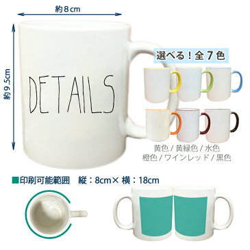 オリジナル写真プリント陶器製マグカップ!写真やメッセージを入れてプレゼントなどに♪お写真3枚までOKのテンプレートコース